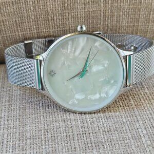 Alexis Bendel Women Wristwatch Silver Tone Mesh Metal Strap Quartz Wrist Watch